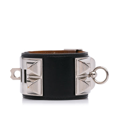 Black Hermes Medor Leather Bracelet – Designer Revival