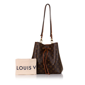 Luxury Monogram Canvas and Leather Handbag Neonoe