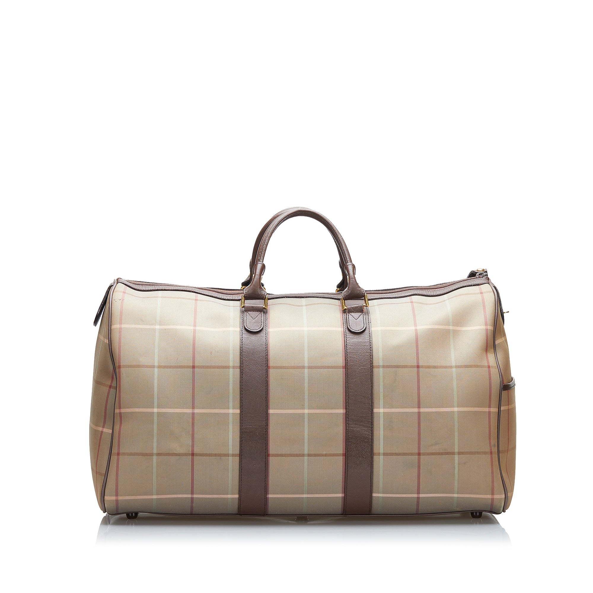 Brown Burberry Plaid Travel Bag – Designer Revival