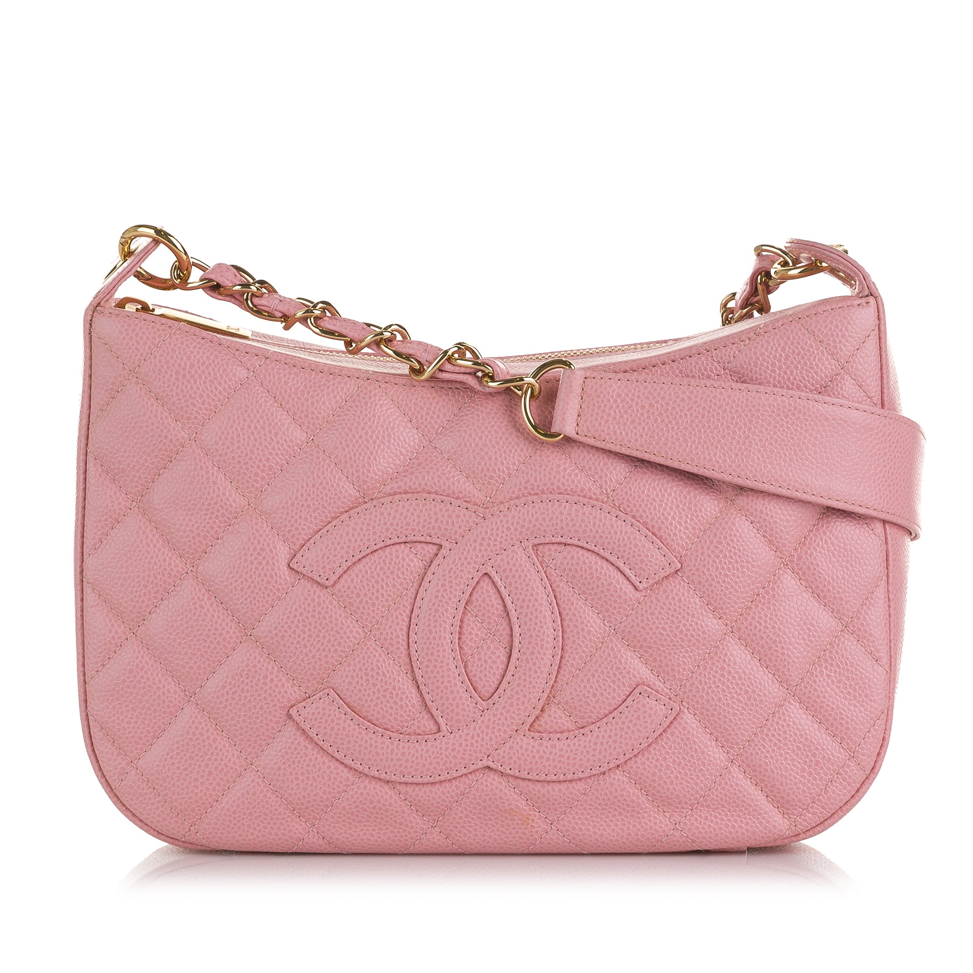 Authentic CHANEL Pale Pink CC Bowler Bag at Rice and Beans Vintage