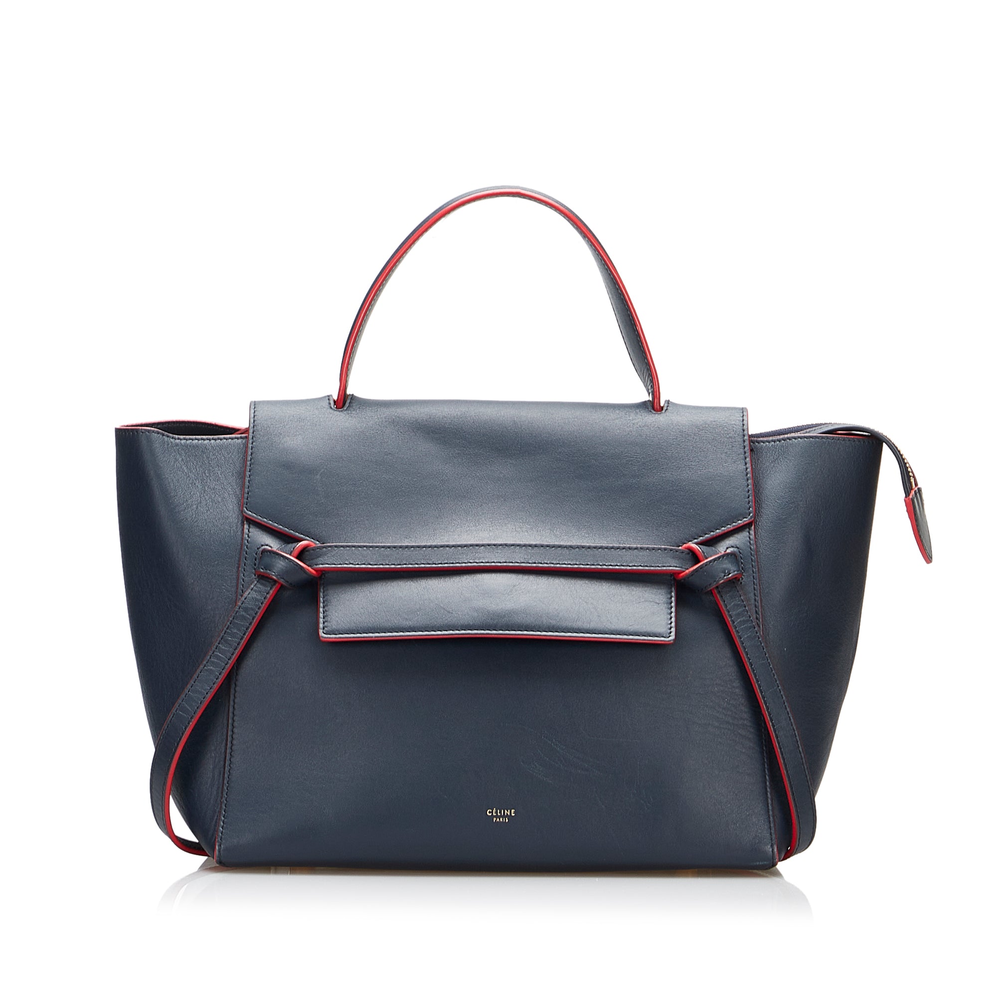 image of Blue Celine Mini Belt Satchel