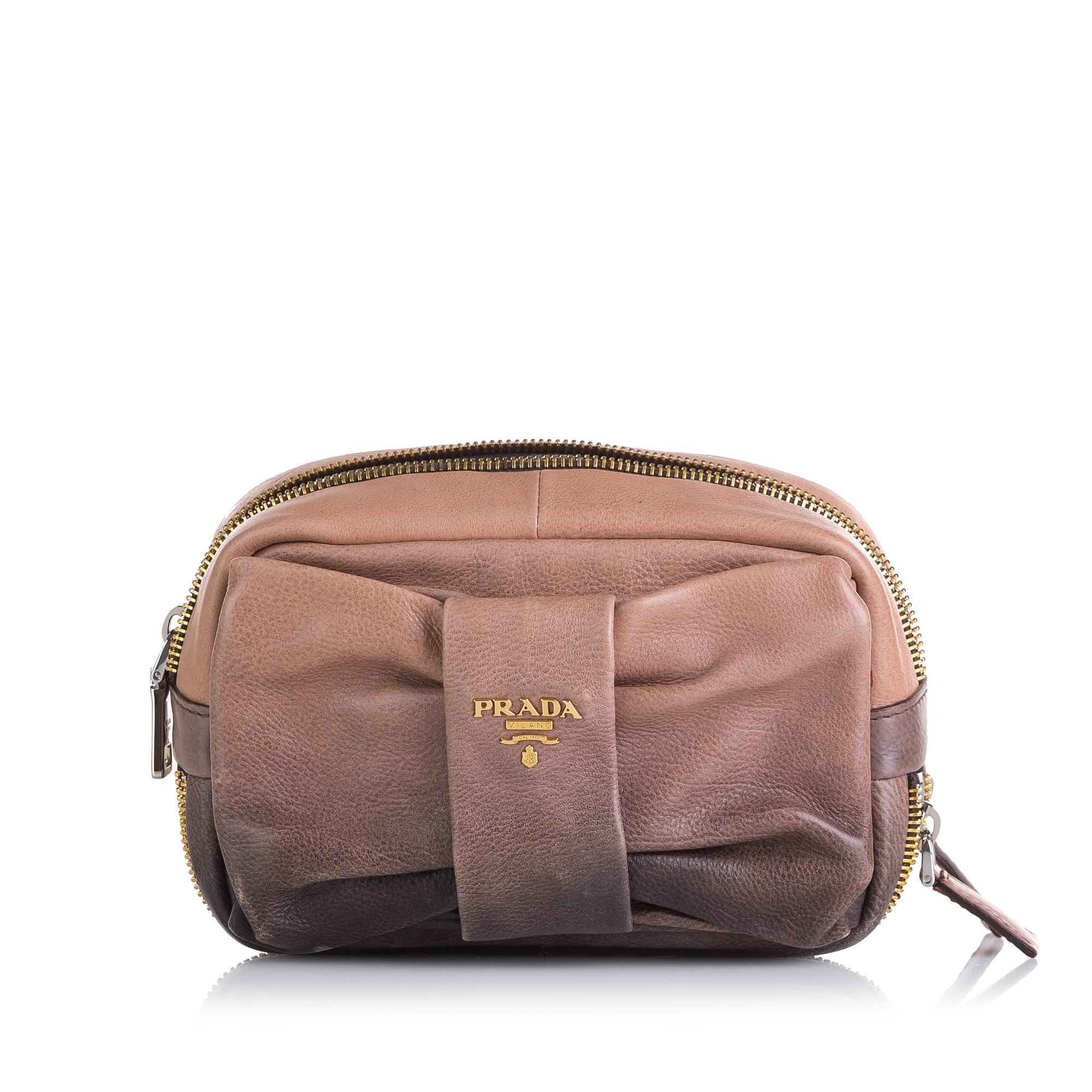 Pink Prada Bow Leather Clutch Bag – Designer Revival