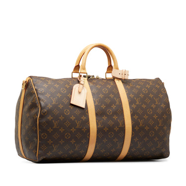 Authentic Louis Vuitton Monogram Keepall Bandouliere 50 Luggage