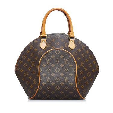 Ellipse cloth handbag Louis Vuitton Brown in Cloth - 37681642