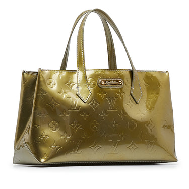 Green Louis Vuitton Monogram Vernis Wilshire PM Handbag