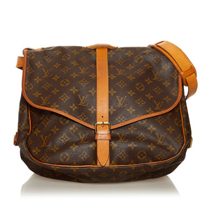 Bolso 24 horas Louis Vuitton en cuero negro, RvceShops Revival