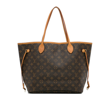 Louis Vuitton Neverfull MM Monogram Leather Tote Bag