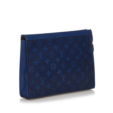 Louis Vuitton Pochette Voyage MM Pacific Blue in Monogram Coated