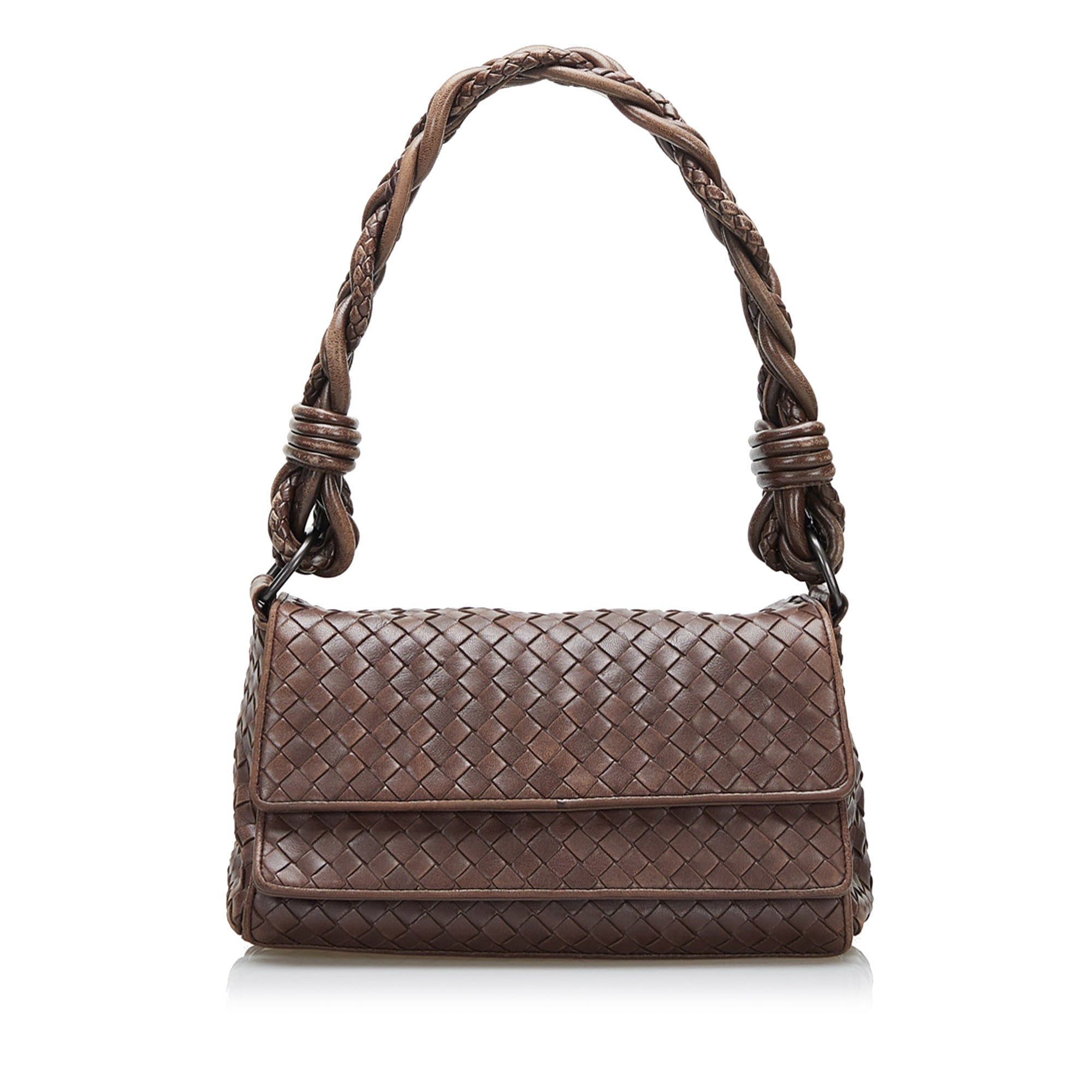 Bottega Veneta Intrecciato-Trimmed Shoulder Bag