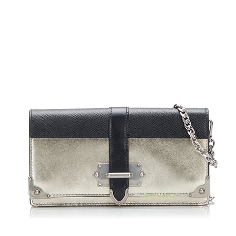 PRADA Cahier Leather Cross Body Bag