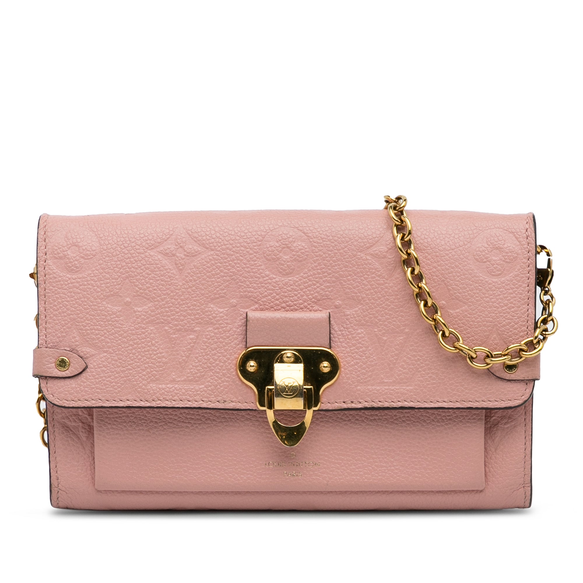 Image of Pink Louis Vuitton Monogram Empreinte Vavin Wallet on Chain Crossbody Bag