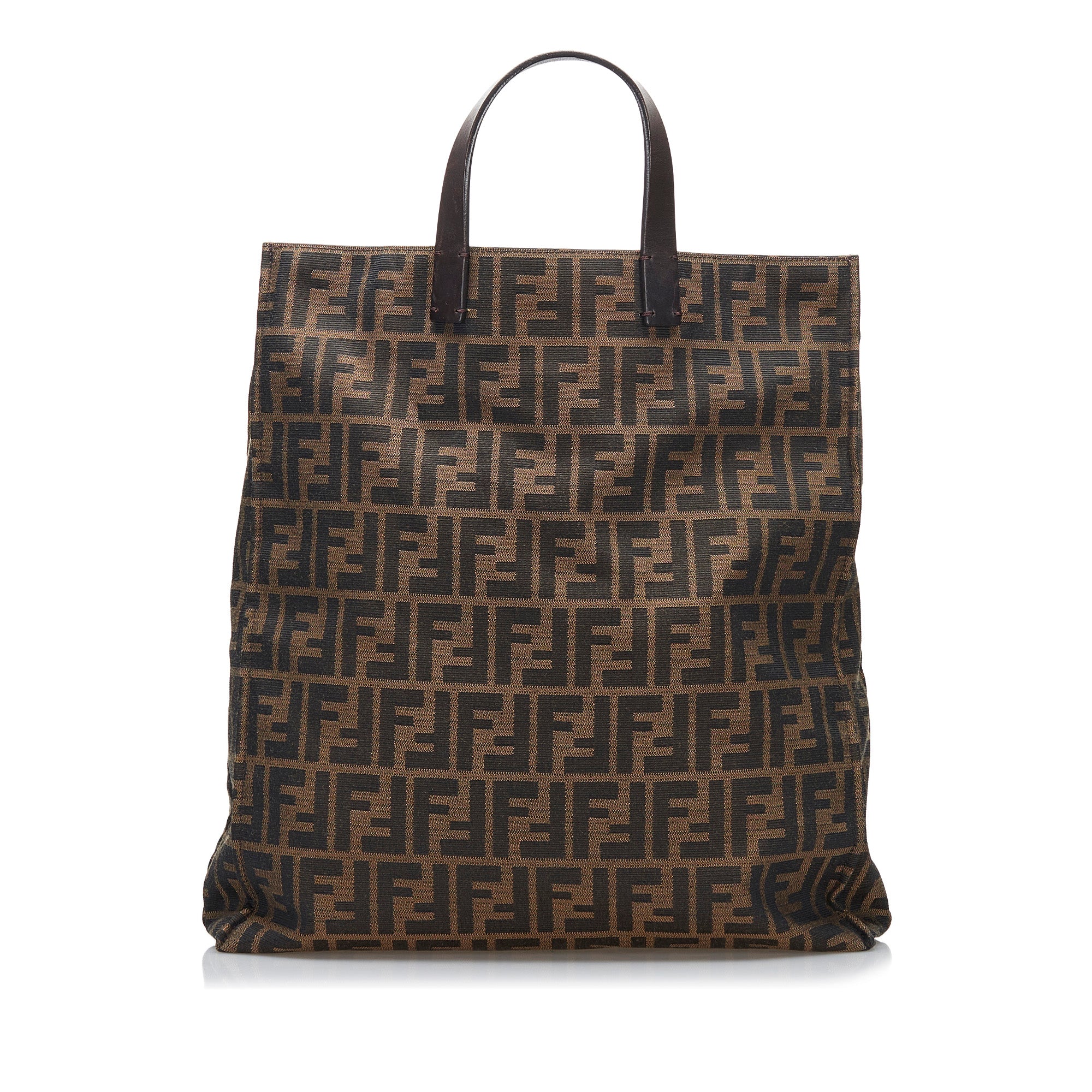 Fendi Medium Vintage Flat Tote in Zucca Canvas