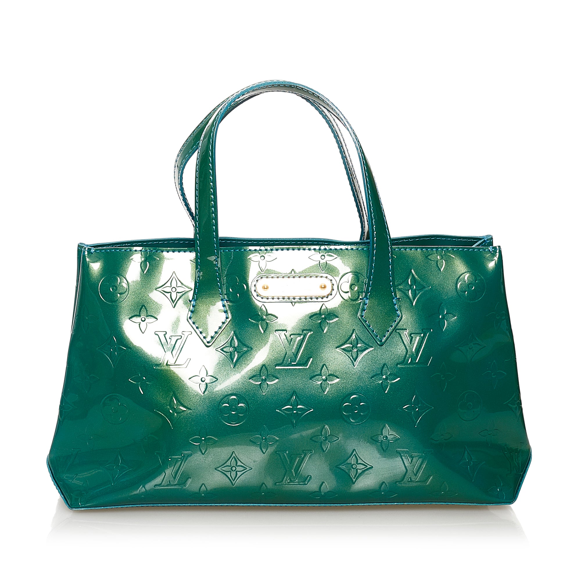 Green Louis Vuitton Monogram Vernis Wilshire PM Handbag