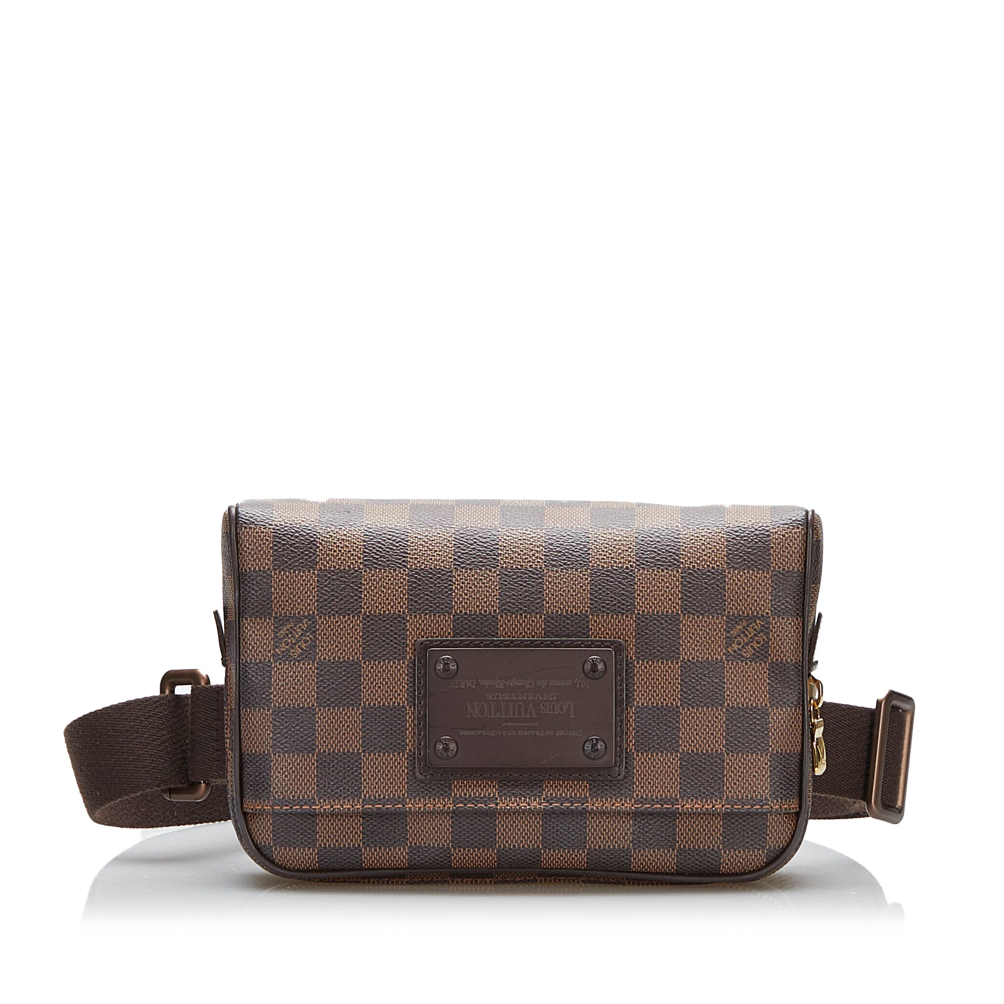 Brown Louis Vuitton Damier Ebene Brooklyn MM Crossbody Bag