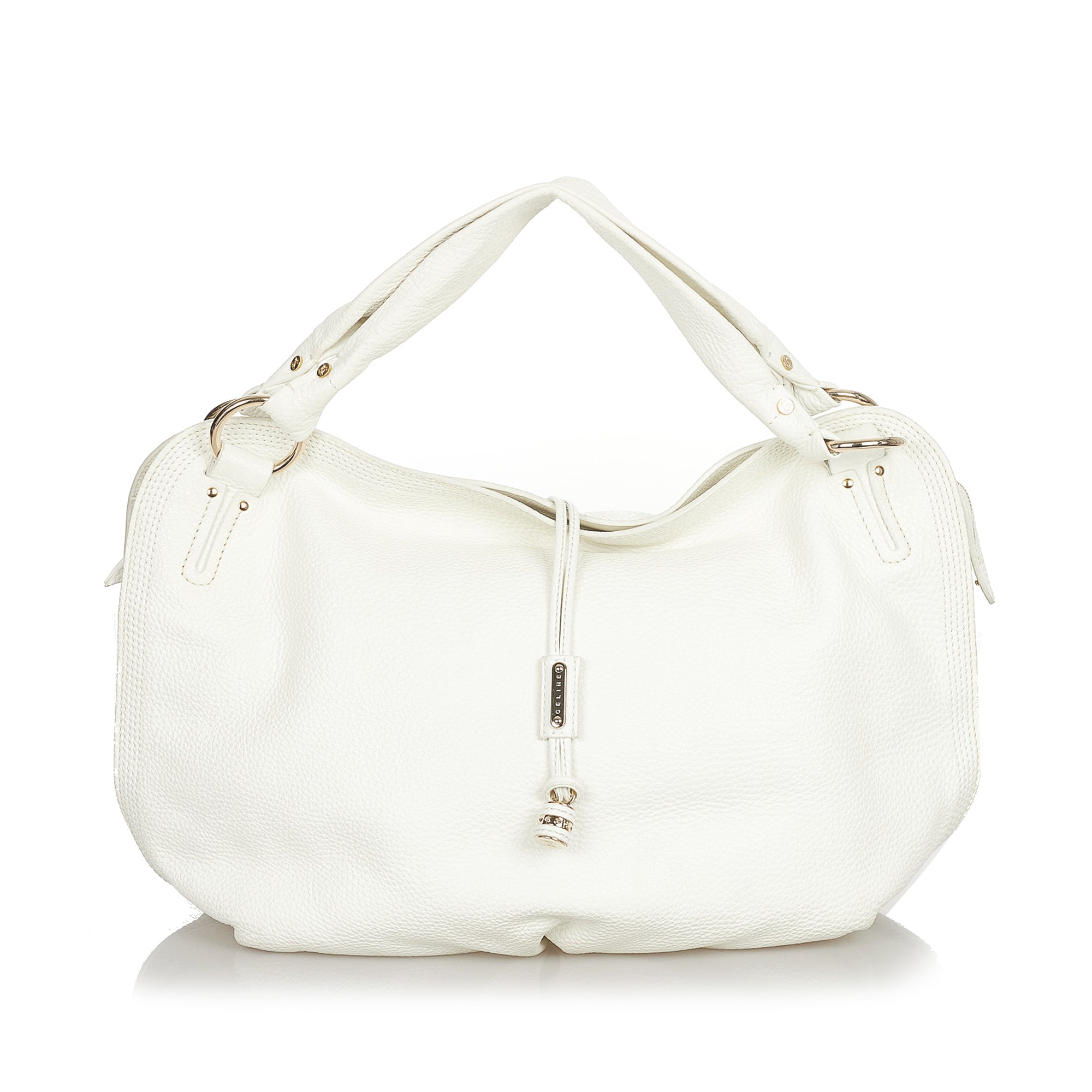 Triomphe leather handbag Celine White in Leather - 32087726