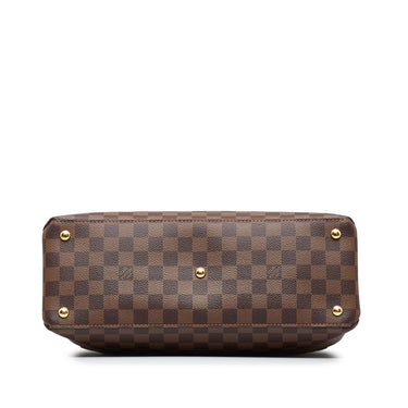 LOUIS VUITTON Damier Ebene Riverside Shoulder Tote in Black