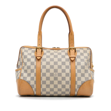 Louis Vuitton Neverfull Pochette Damier Azur Wristlet 10la527 White