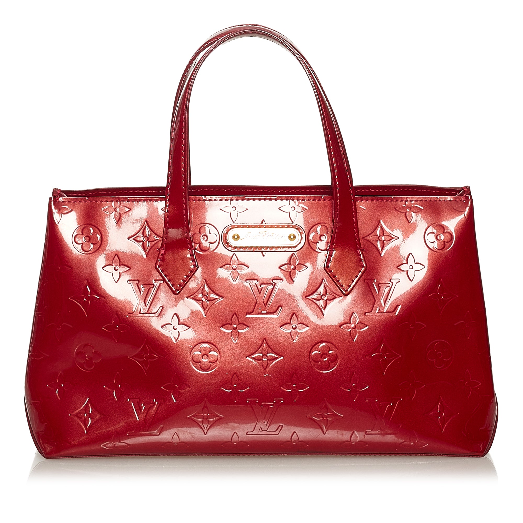 Louis Vuitton Bellevue PM Bag Patent Leather - burgundy red