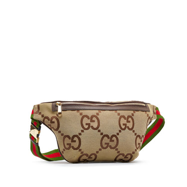 GUCCI GG Canvas Brown Waist Bum Bag 146304