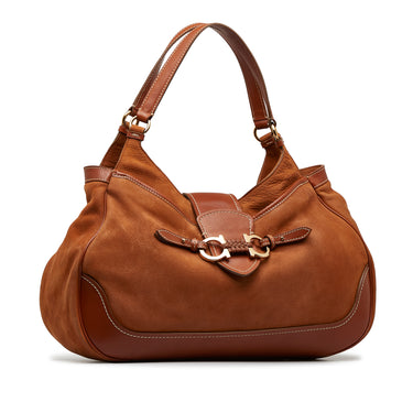 Brown Fendi Suede Leather Crossbody Bag – Designer Revival