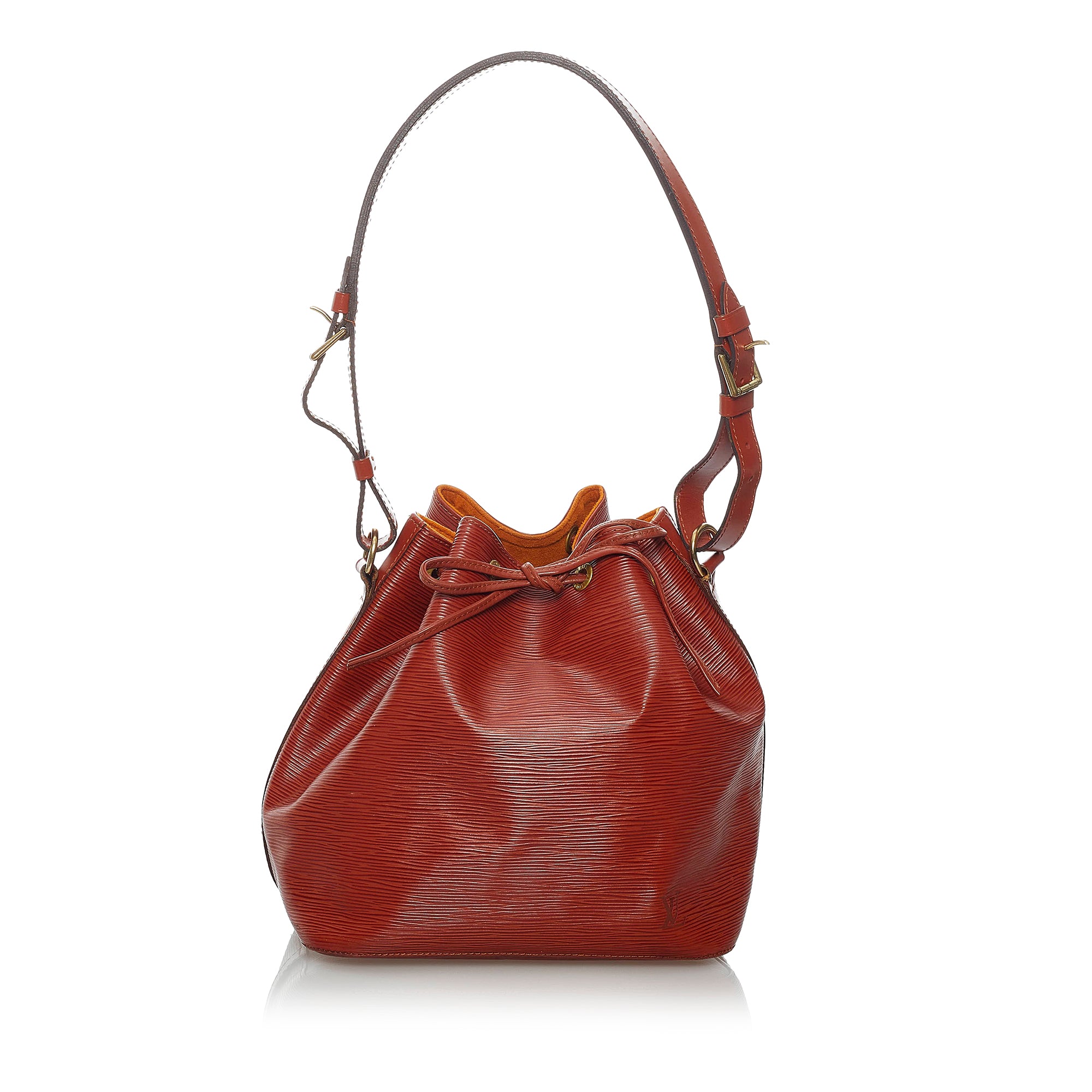 Red Louis Vuitton Epi Petit Noe Bucket Bag