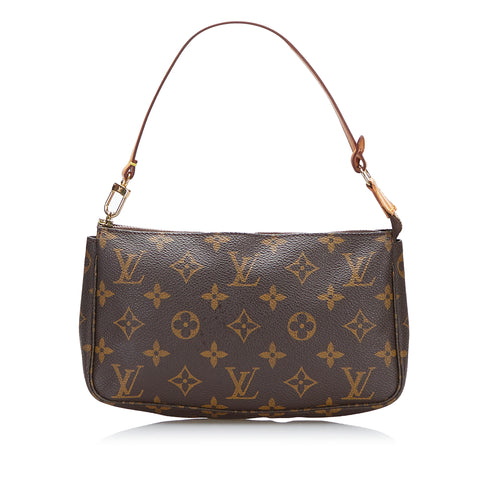 Brown Louis Vuitton Monogram Pochette Accessoires Baguette