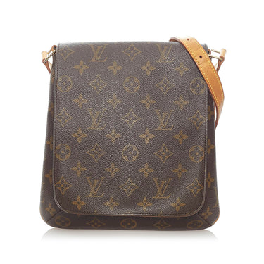 Pre-Owned Louis Vuitton Musette Salsa Short Strap Brown 