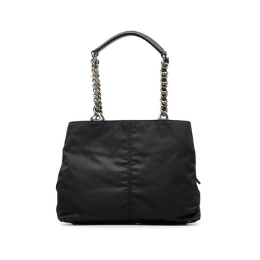 Prada Black Cervo Leather Lux Chain Shoulder Bag BL0434 - Yoogi's