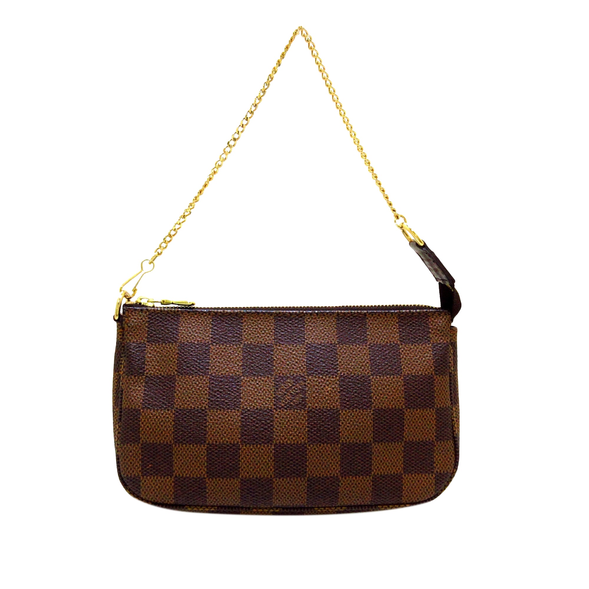 Brown Louis Vuitton Damier Ebene Brooklyn Flat Pochette Crossbody Bag