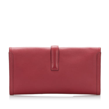 Hermes Blue Atoll Jige Elan 29cm Swift Clutch Bag - Chicjoy