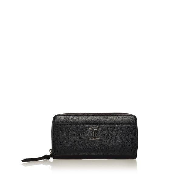 Louis Vuitton Black, Pattern Print 2017 Leather Lockme Wallet