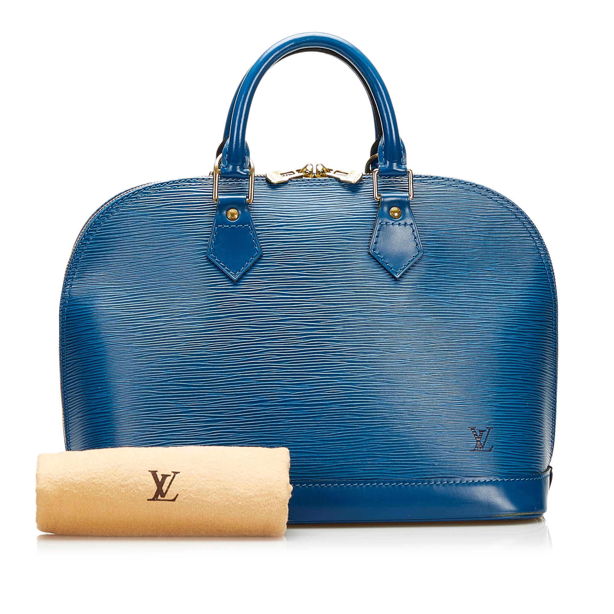 Louis Vuitton Alma BB Metallic Blue 2022 