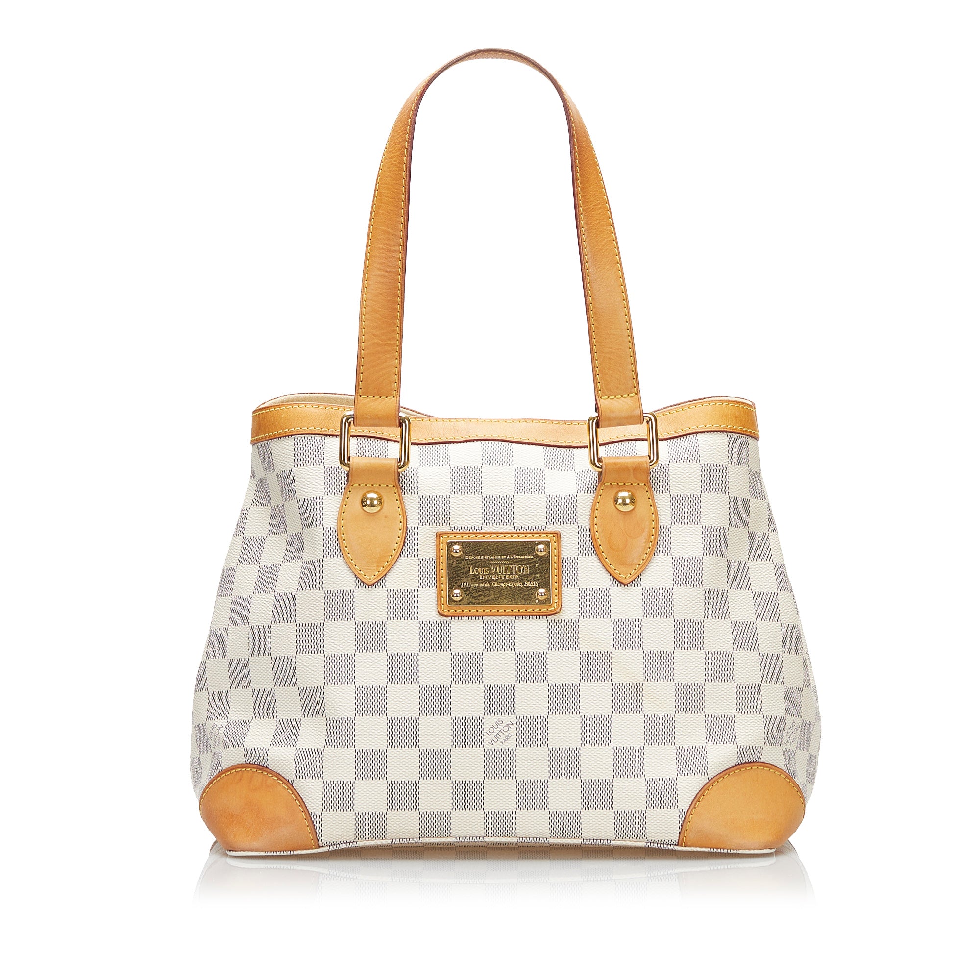 Louis Vuitton White Canvas Damier Azur Hampstead MM Tote Bag Louis Vuitton