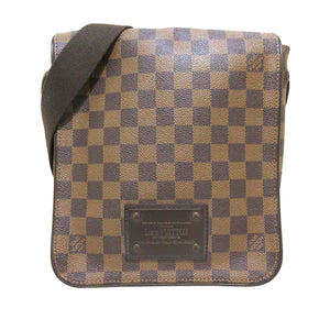 Brown Louis Vuitton Damier Ebene Brooklyn Flat Pochette Crossbody