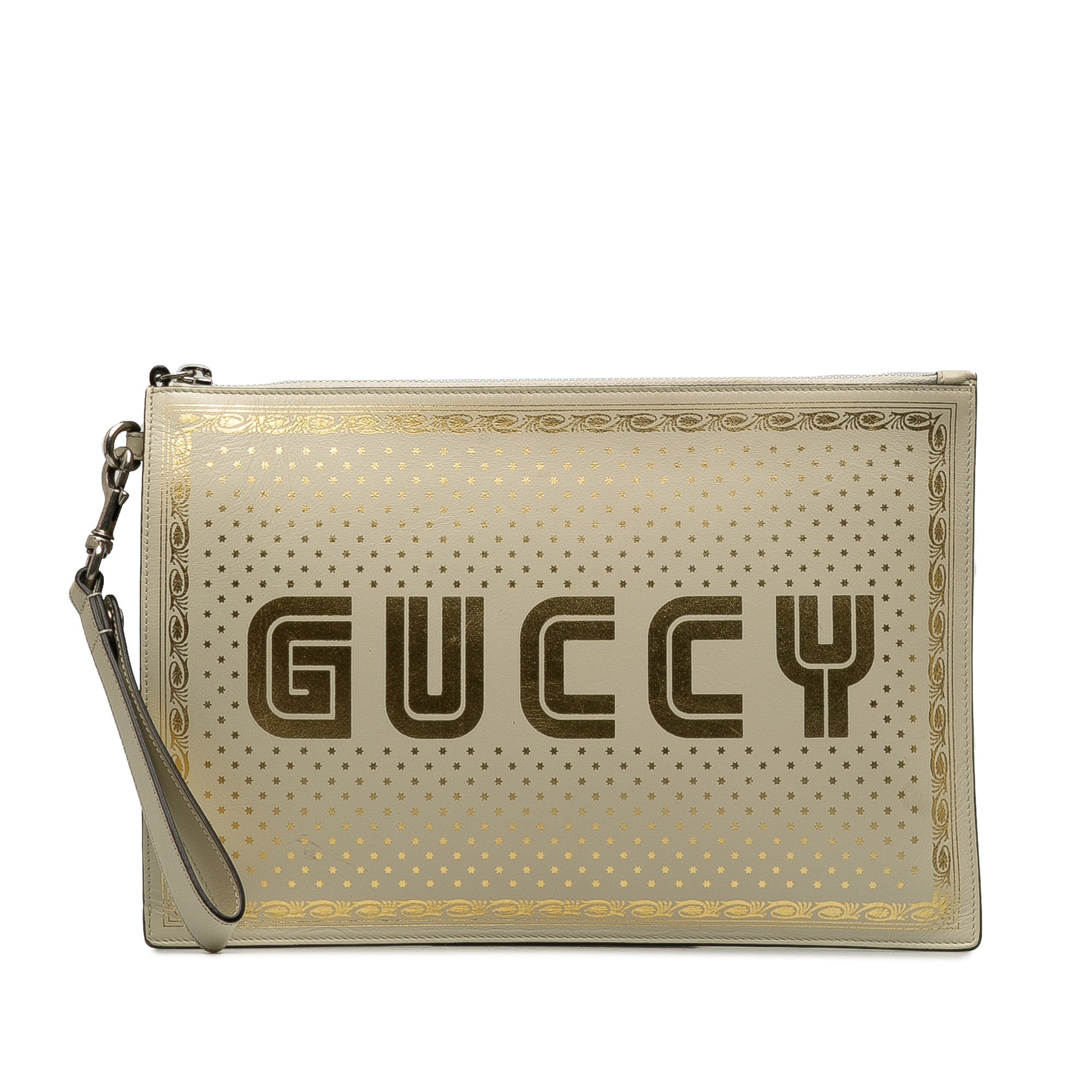 image of White Gucci Guccy Sega Clutch