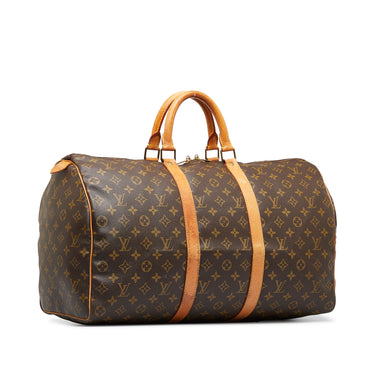 Keepall leather travel bag