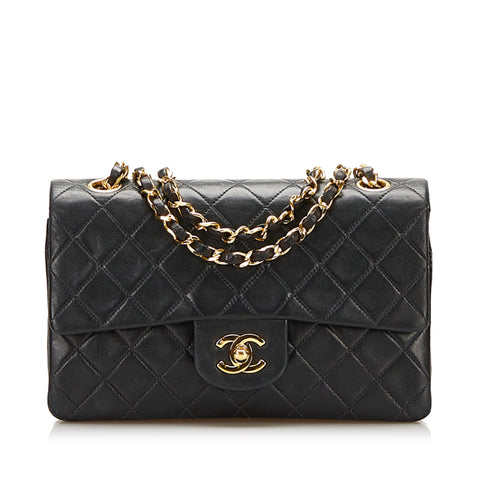 Chanel Flap Bag with Chunky Chain Strap Large 22S Lambskin Black in  Lambskin Leather with Goldtone  GB