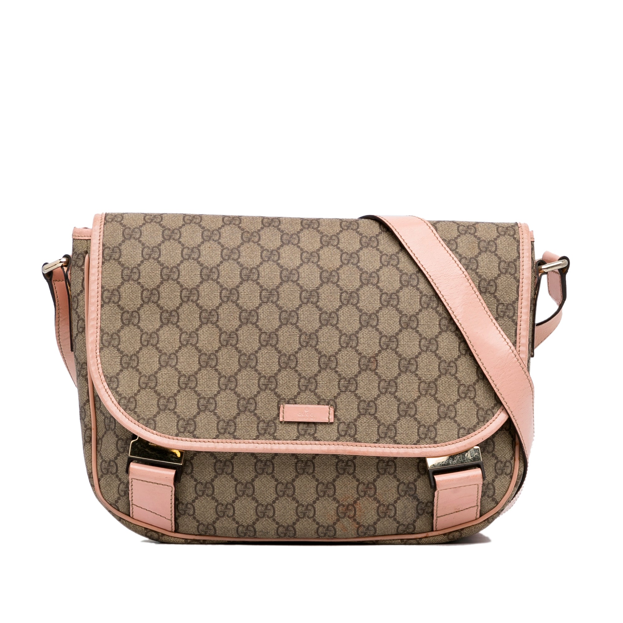 image of Brown Gucci GG Supreme Crossbody Bag