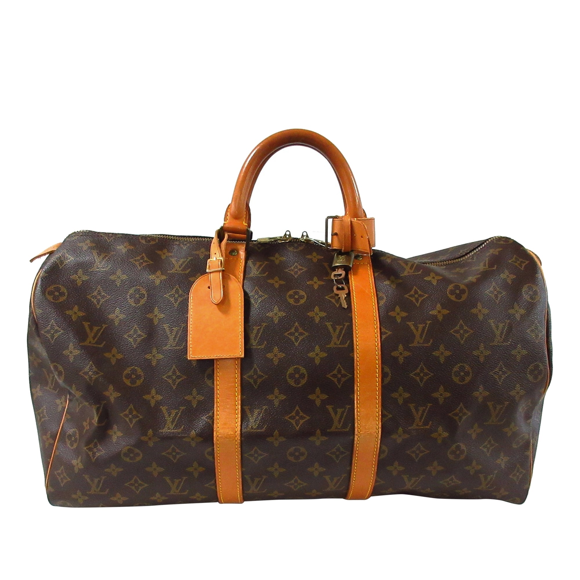 100% Authentic! LOUIS VUITTON Monogram keepall 50 Travel BAG