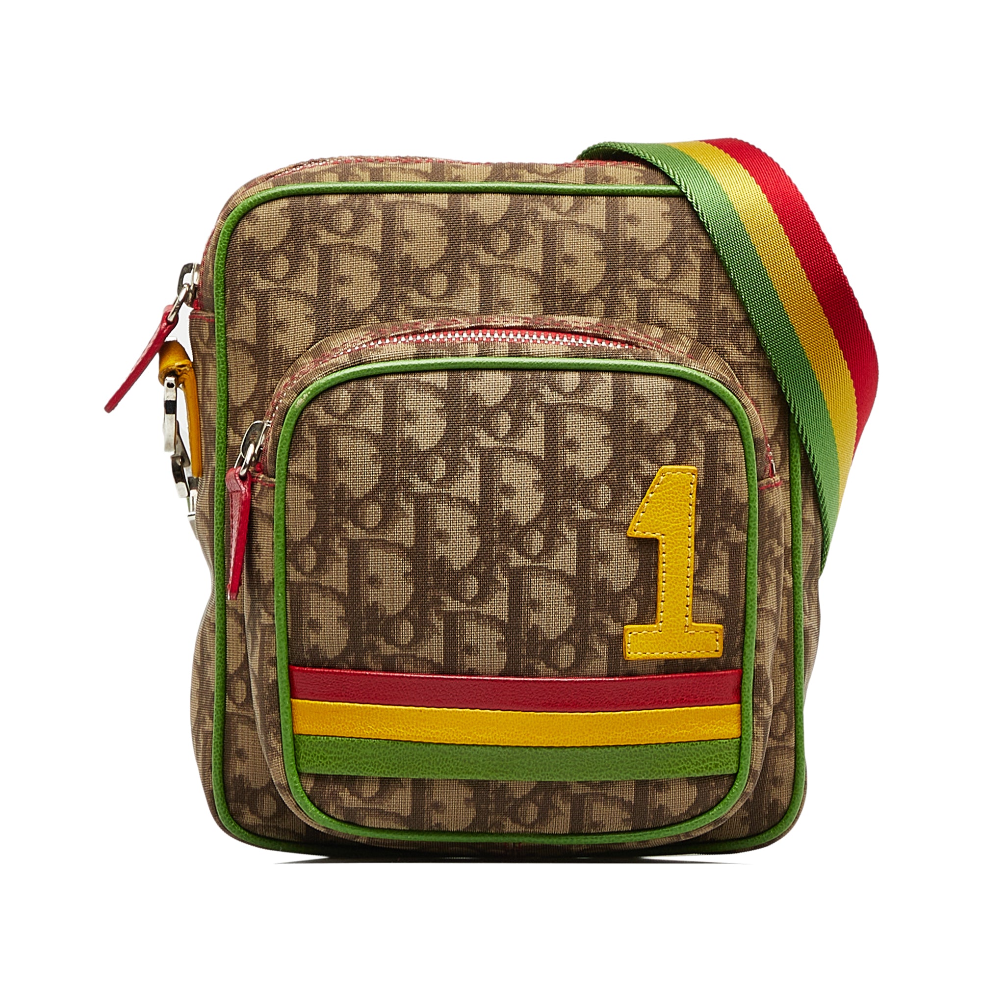 image of Brown Dior Diorissimo Rasta Crossbody Bag