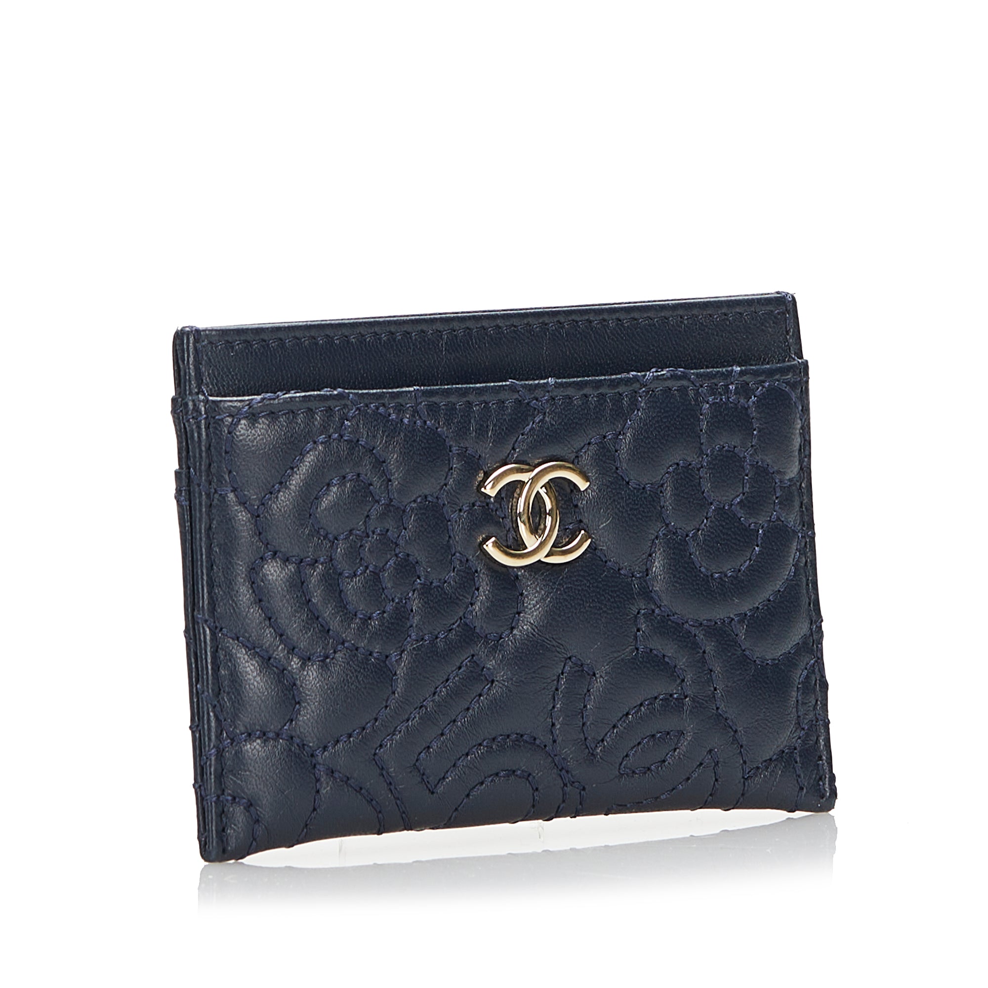 Blue Chanel CC Camellia Card Holder – Designer Revival