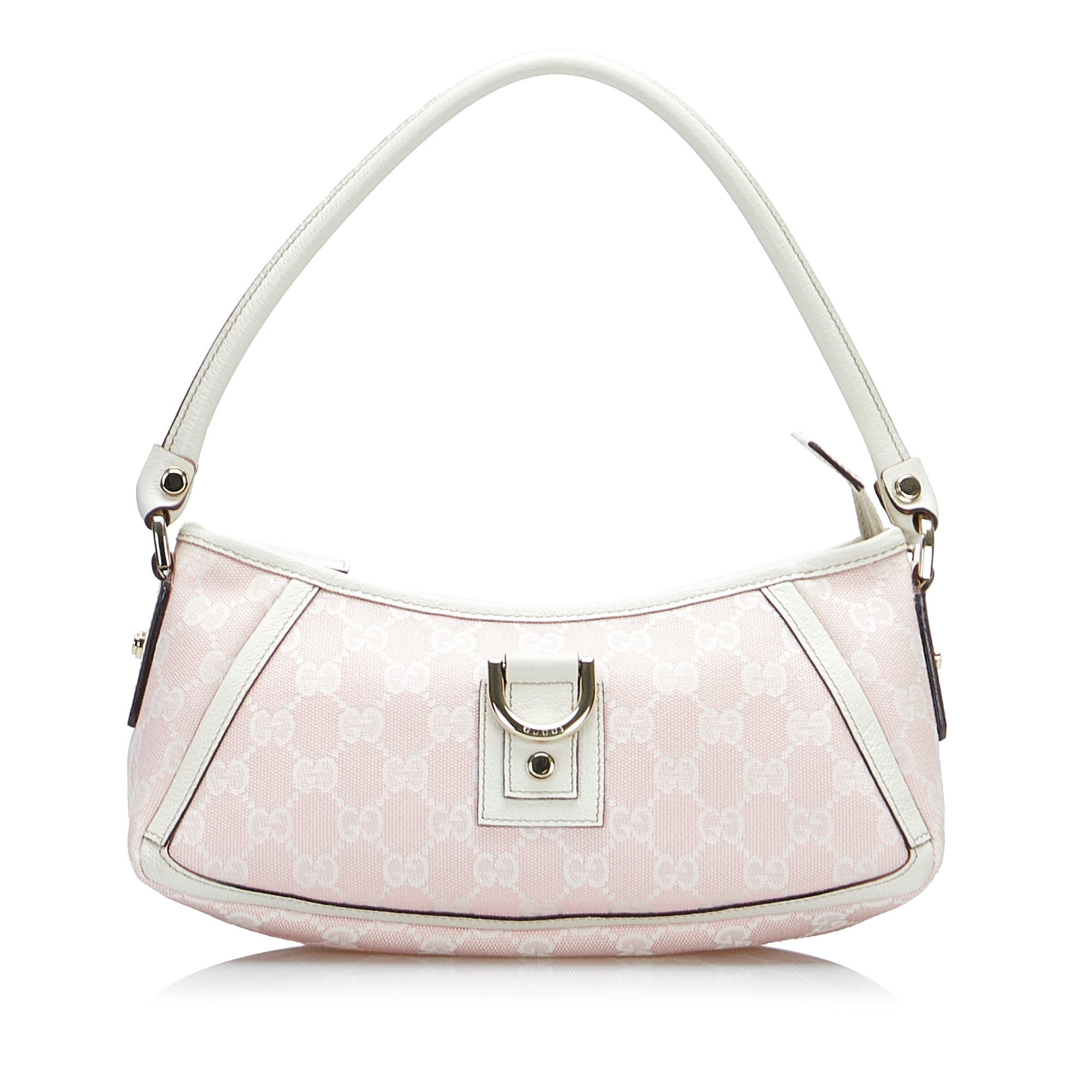 GUCCI-Abbey-GG-Canvas-Leather-Shoulder-Bag-Black-130939