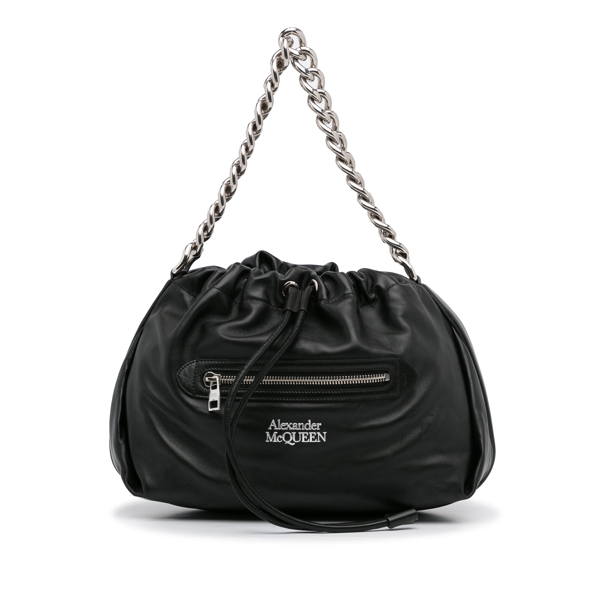 image of Black Alexander McQueen The Ball Bundle Bag