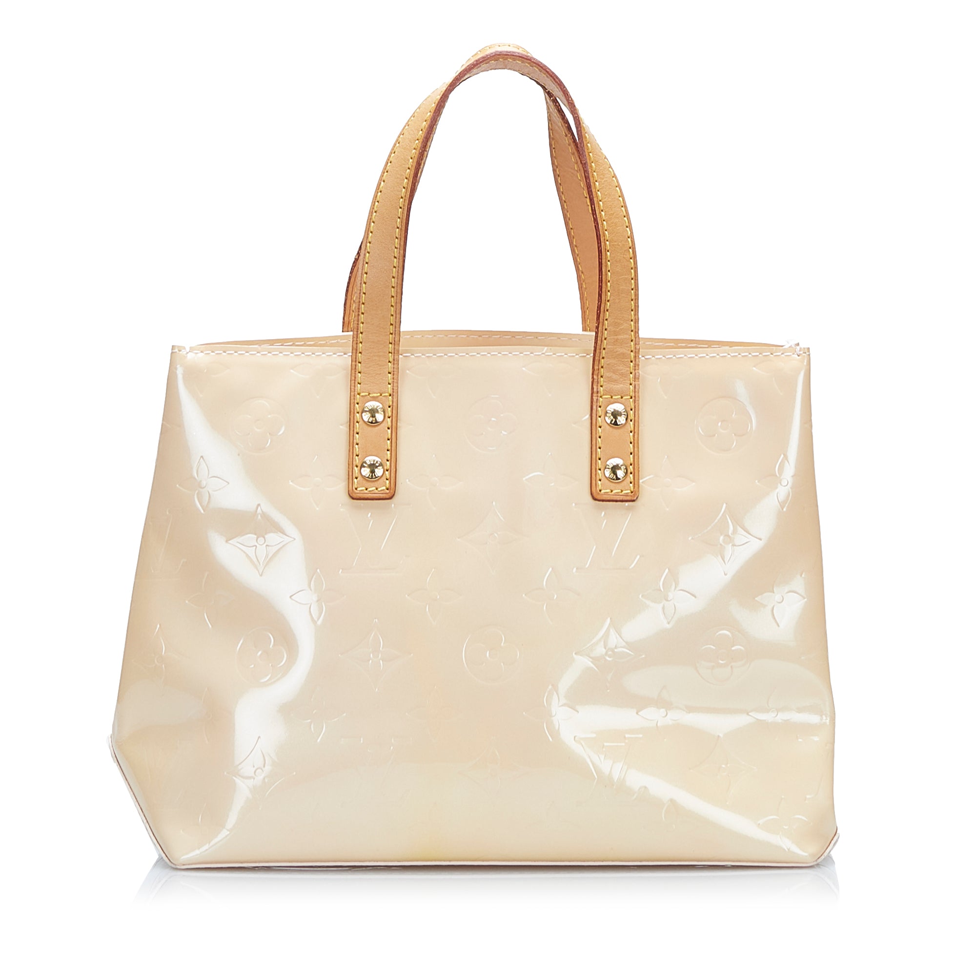 Beige Louis Vuitton Vernis Reade PM Handbag