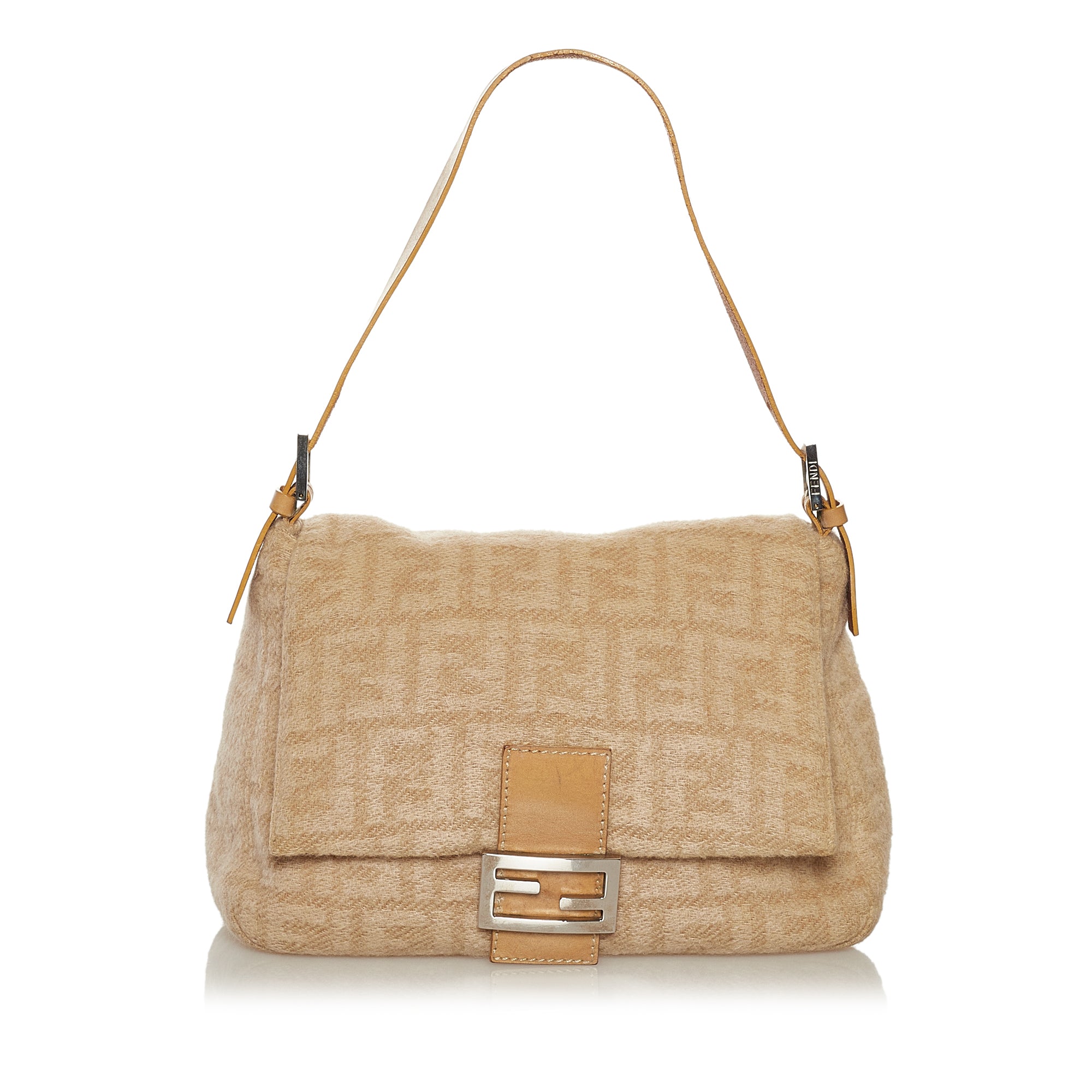 Fendi Zucca Print Mamma Baguette Shoulder Bag, Brown Canvas & Leather