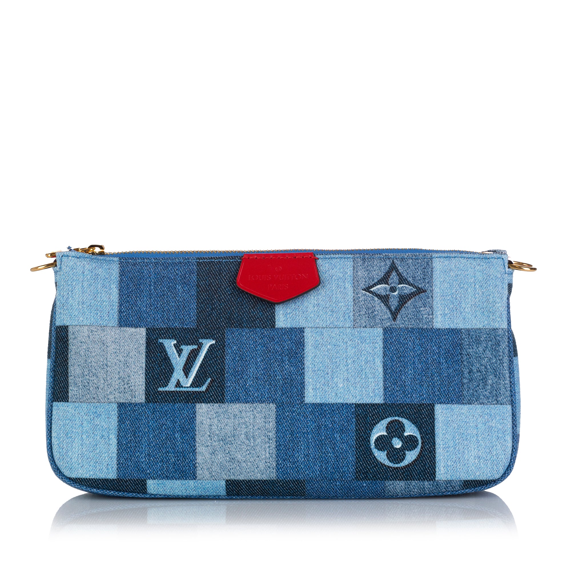 Pochette Accessoires – RvceShops Revival - Louis Vuitton wallet in damier  graphite canvas - Blue Louis Vuitton Monogram Denim Patchwork Multi