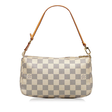 White Louis Vuitton Damier Azur Pochette Accessoires Baguette