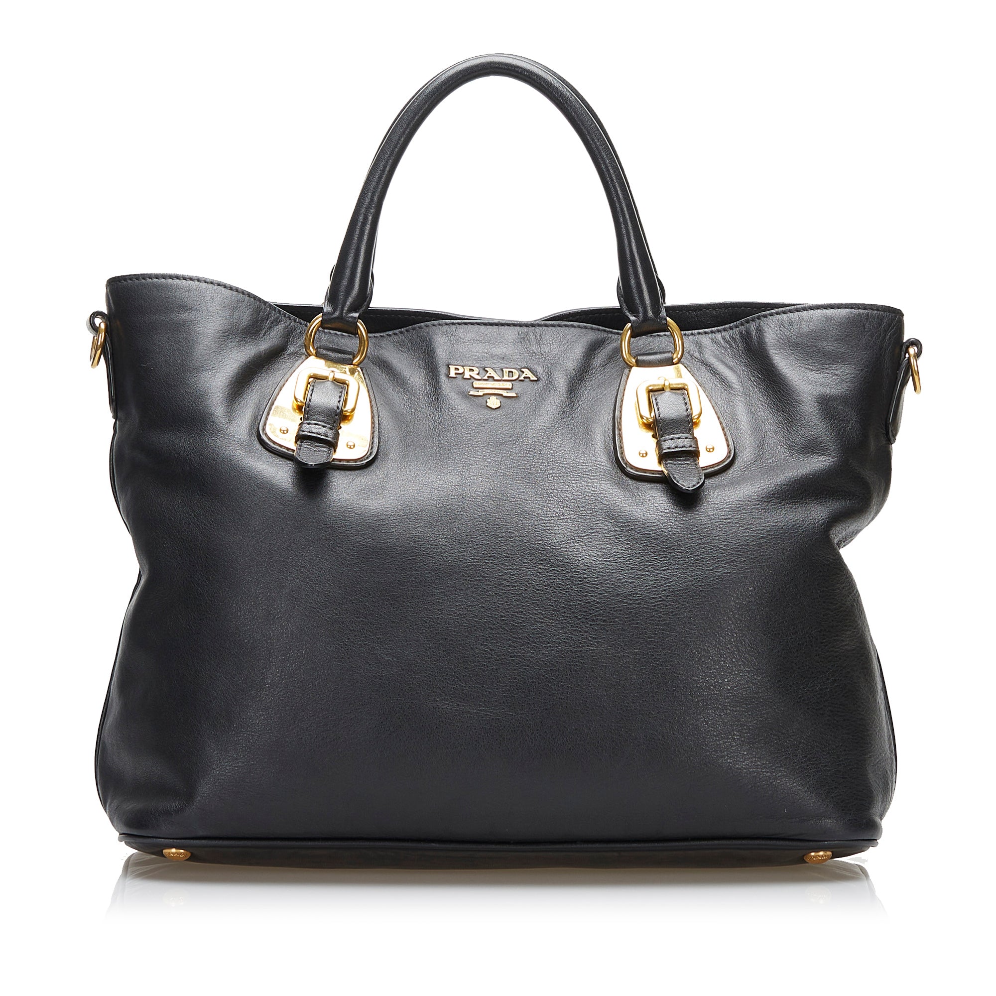 Prada Small Logo Soft Leather Shoulder Bag