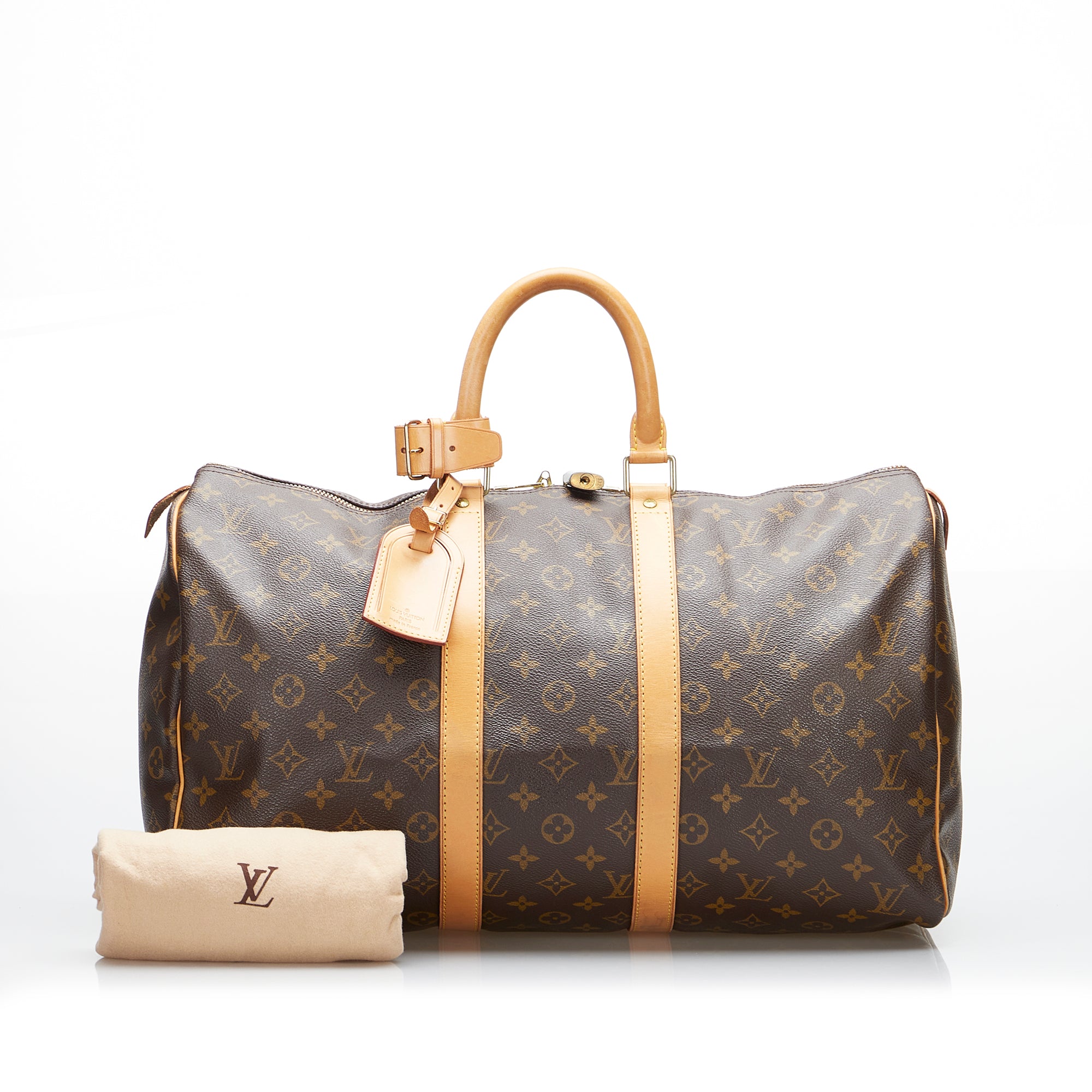 RvceShops Revival  Brown Louis Vuitton Monogram Keepall 45 Travel