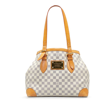 Louis Vuitton White Canvas Damier Azur Hampstead MM Tote Bag Louis